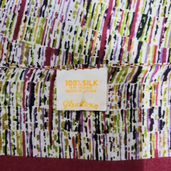 Vintage Glentex Silk Square Scarf - Picture 2 of 3
